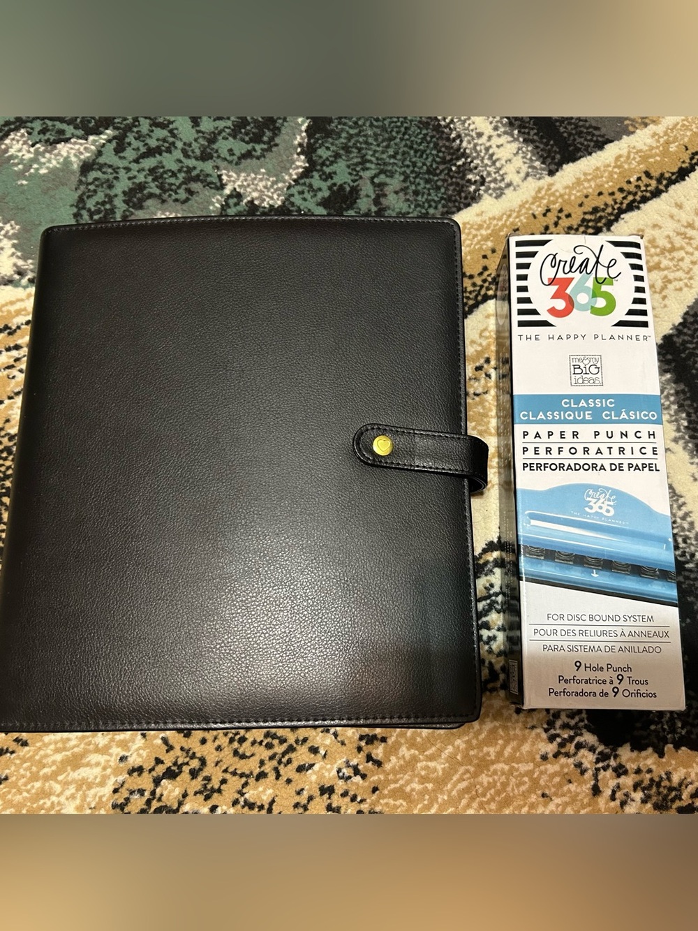 Happy Planner Cover with Punch and Accessories